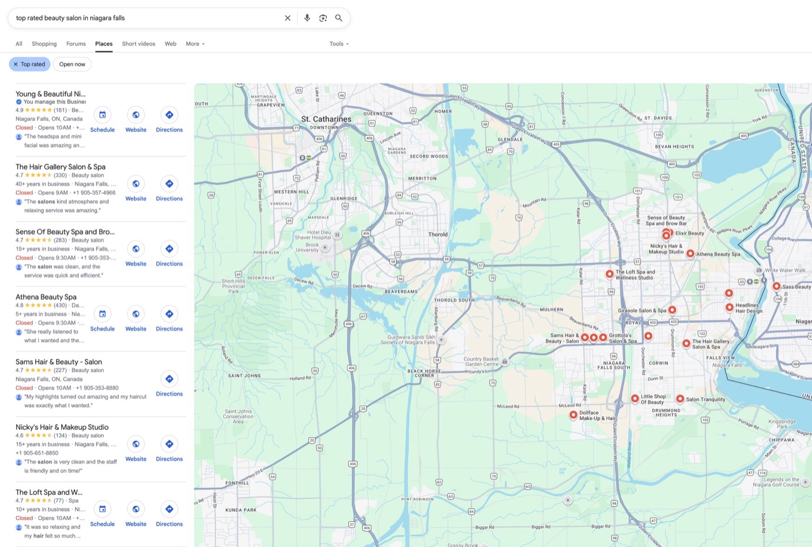Google Places · #1 Top rated